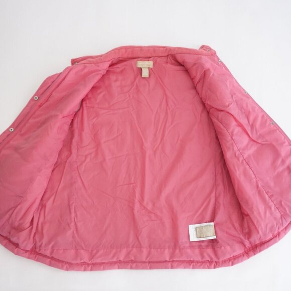 Vintage Cotton Ginny Plus Pink Gorpcore Lined Nylon Puffer Zip Up Vest Jacket S - Picture 10 of 12